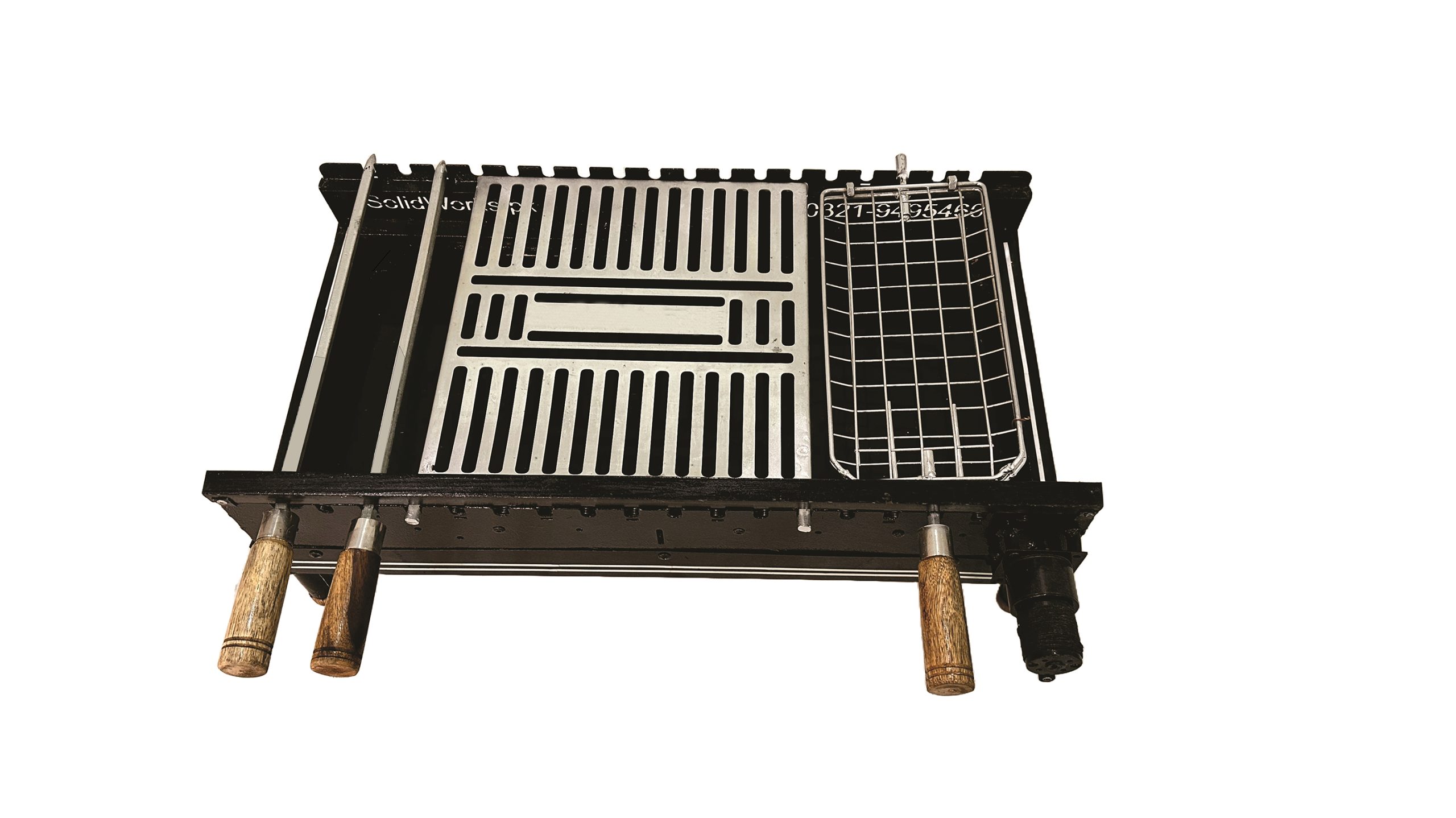 Self-rotating BBQ pit Basic Unit PR-001