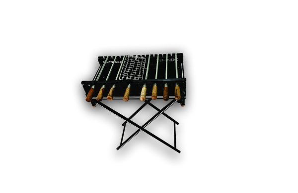 Self-Rotating BBQ Pit with Foldable Stand PR-002