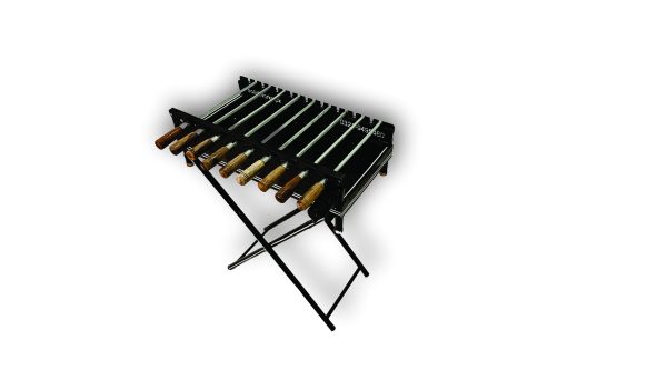 Self-Rotating BBQ Pit with Foldable Stand PR-002